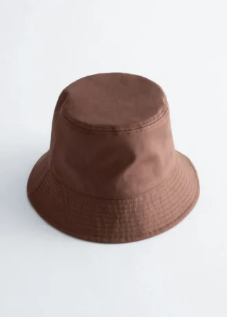 Cappello a secchiello in cotone e lino