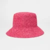 Cappello a secchiello in paglia