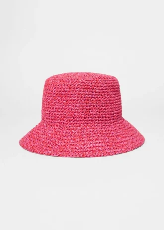 Cappello a secchiello in paglia