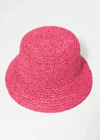 Cappello a secchiello in paglia