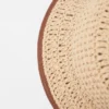 Cappello a secchiello in paglia con bordino a contrasto