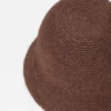 Cappello a secchiello in paglia intrecciata