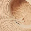 Cappello di paglia di rafia con bordo in gros-grain