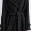 Cappotto in lana con cintura