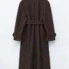Cappotto in lana con cintura