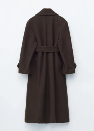 Cappotto in lana con cintura