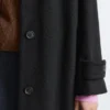 Cappotto in lana con cintura
