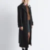 Cappotto in lana con cintura