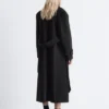 Cappotto in lana con cintura