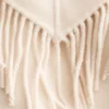 Cappotto in lana con scialle sfrangiato