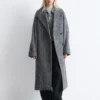 Cappotto in misto lana spazzolata