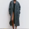 Cappotto in misto lana spazzolata