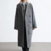 Cappotto in misto lana spazzolata
