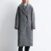 Cappotto in misto lana spazzolata