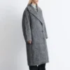 Cappotto in misto lana spazzolata