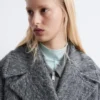 Cappotto in misto lana spazzolata