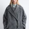 Cappotto in misto lana spazzolata