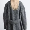 Cappotto in misto lana spazzolata