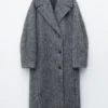 Cappotto in misto lana spazzolata