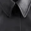 Cappotto in pelle con cintura da annodare