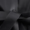 Cappotto in pelle con cintura da annodare
