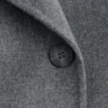 Cappotto lungo in lana con collo a scialle