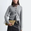 Cardigan a maglia a coste