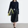 Cardigan a maglia a coste