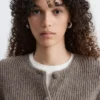 Cardigan a maglia a coste