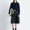 Cardigan a maglia a coste