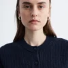 Cardigan a maglia a coste