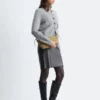 Cardigan a maglia a coste