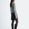 Cardigan a maglia a coste