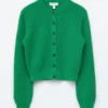 Cardigan a maglia a coste