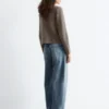 Cardigan a maglia a coste