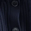 Cardigan a maglia a coste