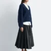 Cardigan a maglia a coste larghe