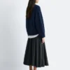 Cardigan a maglia a coste larghe