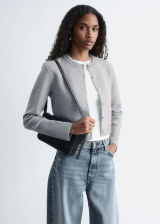 Cardigan corto reversibile