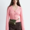 Cardigan in cotone a coste