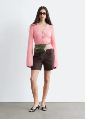 Cardigan in cotone a coste