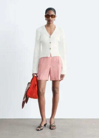 Cardigan in cotone a coste