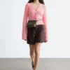 Cardigan in cotone a coste