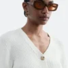 Cardigan in cotone a coste
