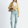 Cardigan in cotone a maglia a coste