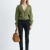 Cardigan in cotone a maglia a coste