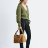 Cardigan in cotone a maglia a coste