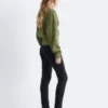 Cardigan in cotone a maglia a coste