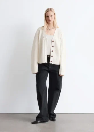 Cardigan in lana merino