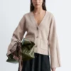 Cardigan in maglia affusolata